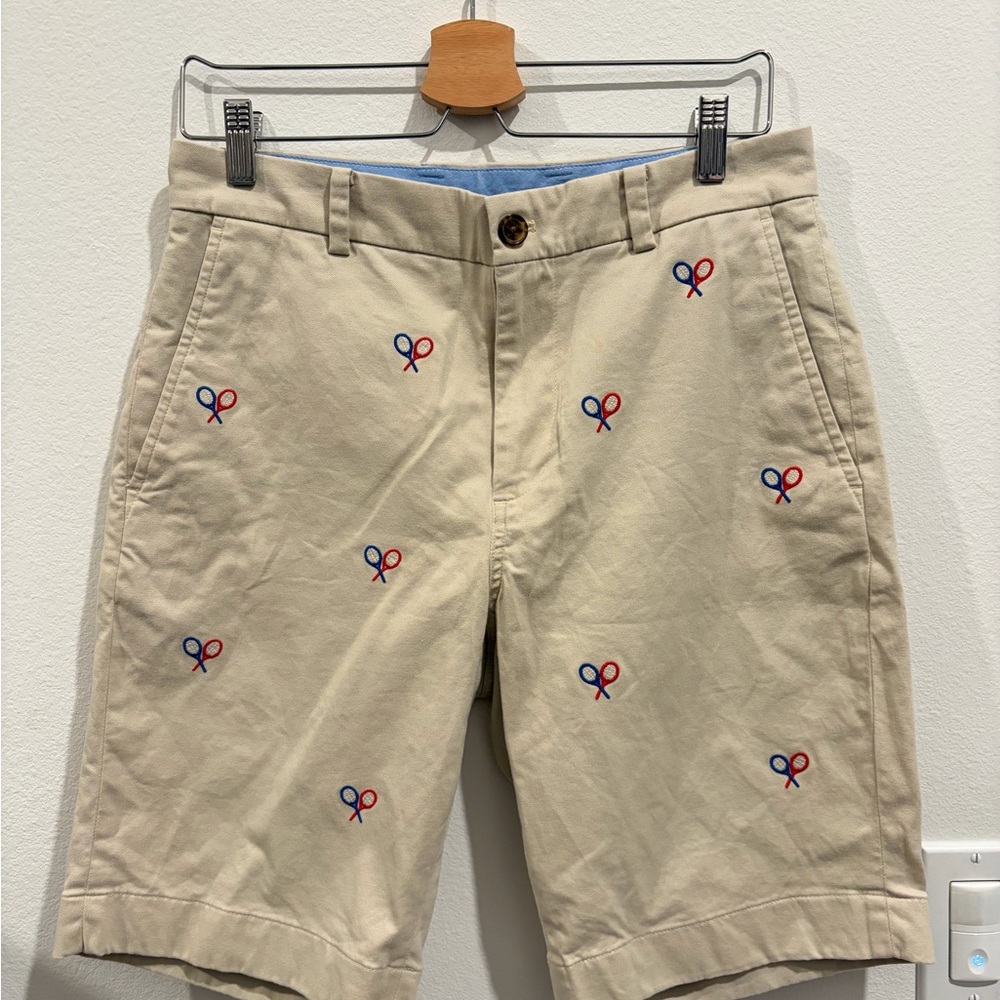 Brooks Brothers Tan Embroidered Men Shorts